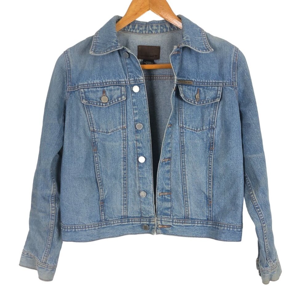 Calvin Klein Jeans Men's Vtg Trucker Denim Jacket Medium Cotton Medium Wash